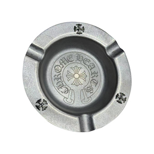 烟灰缸十字创意个性不锈钢复古潮流男奢做旧银色女生金属摆件礼品