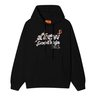 AFGK25FW火烧蕾丝帽衫美式高街情侣休闲连帽卫衣潮牌秋季百搭上衣