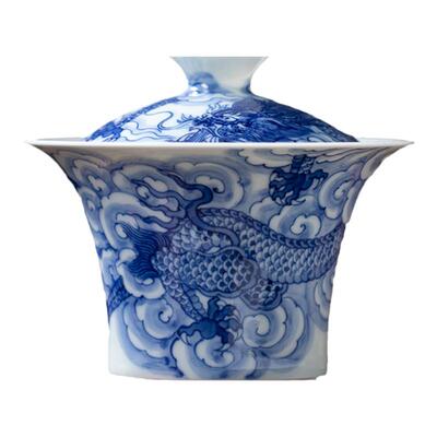 民间艺人青花釉下彩手工手绘