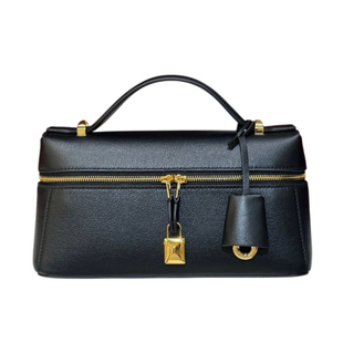 低调静奢李娜同款LP L23 Extra Bag盒子包真皮手提包荔枝纹黑色