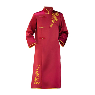 伴郎服兄弟装中式婚礼中国风接亲服装兄弟团大码长衫长袍唐装马褂
