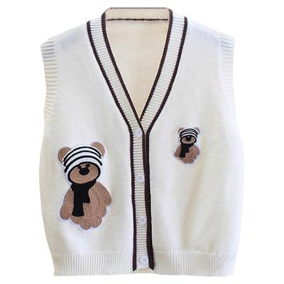 针织马甲背心女春秋叠穿坎肩开衫