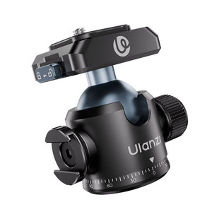 Ulanzi优篮子 Uka球形云台金属万向旋转云台360°全景拍摄手机相机支架底座单反摄像机拍照三脚架拓展配件