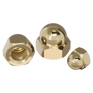 GB923铜盖形螺母铜家用装饰帽铜盖母铜盖型螺帽M3M4M5M6M8M10-M24