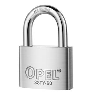 OPEL不锈钢挂锁304户外防水防锈锁车厢家用大门通开仓库弹子锁头