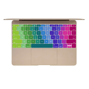 适用苹果MacBook 12寸键盘膜A1534硅胶防尘保护套透明防水垫粉软