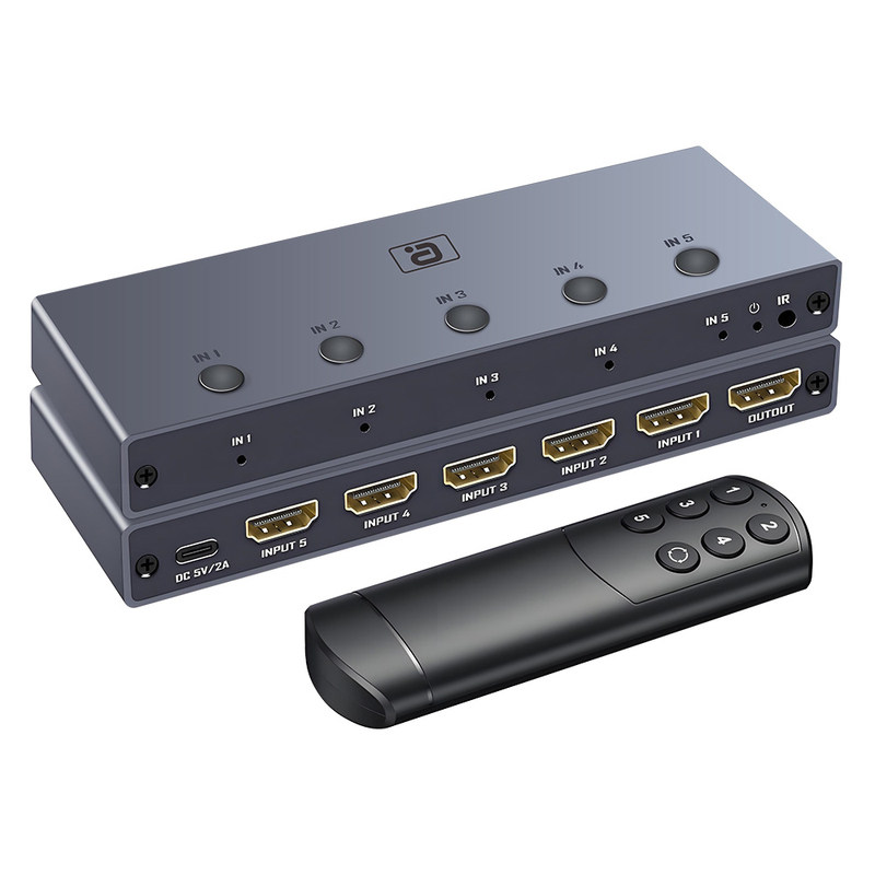 8K60Hz高清HDMI2.1切换器5进1出