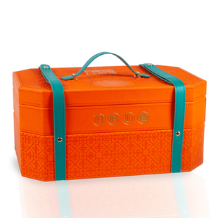 汇然年礼高端礼盒空盒红酒包装盒精致手提皮盒可定制可加logo