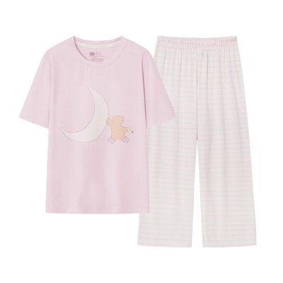 likeuu男女童短袖短裤家居套装