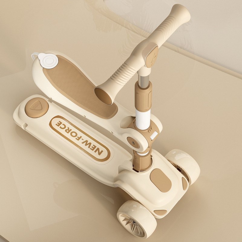 儿童滑板车三合一2-3-6-10岁可车坐礼物折叠宝宝骑可免滑行安装