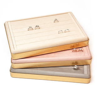 绒布戒指盘首饰展示托盘戒指耳环耳钉饰品收纳展示架珠宝展示道具