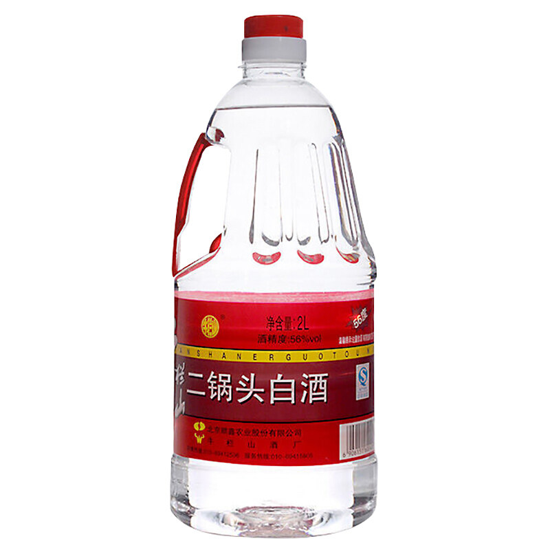 北京牛栏山二锅头56度清香风格桶装白酒整箱2L*6桶高度泡药用酒