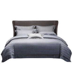 MINE/寐埃及长绒棉床品提花四件套全棉被套春夏高级简约套件 菱