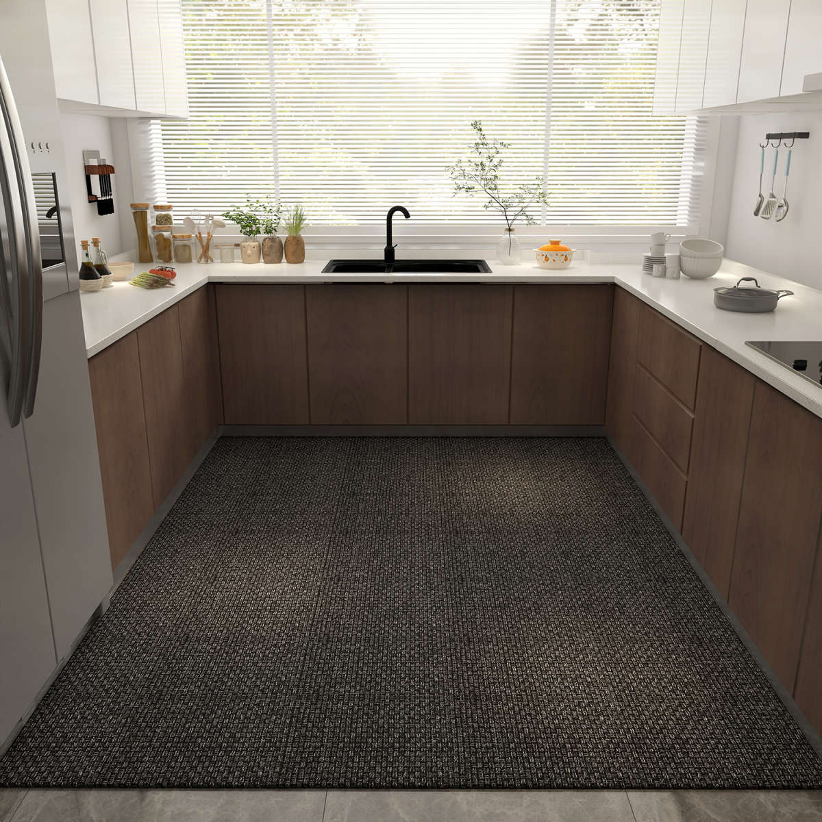 高级TPR专用厨房地垫2025新款防滑防油可擦免洗门口地垫整铺吸水