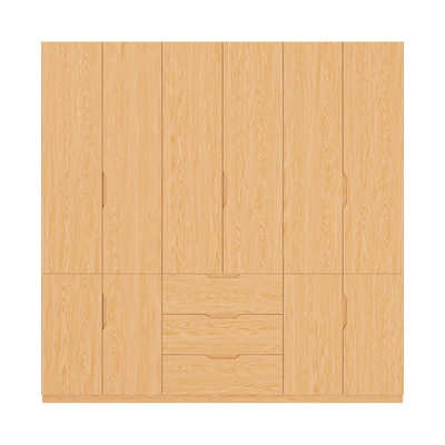 政补分段式凹槽拉手实木衣柜新款2025爆款现代简约家用卧室大衣橱