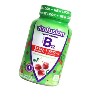 美国Vitafusion维生素b12软糖vb甲钴胺营养修复神经进口b族保健品