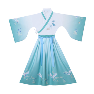 汉服男女童国学服儿童古装三字经朗诵演出服小学生书童开笔礼表演