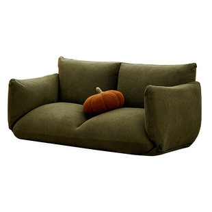 北欧双人位面包沙发软垫沙发可调节客厅羊羔绒侘寂风懒人小户型