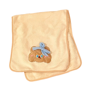 可爱小熊浴巾吸水速干成人家用宿舍干发帽毛巾可裹加厚可穿式浴裙