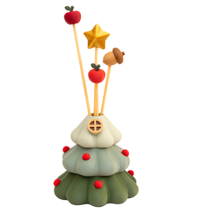 阿楹 可爱高级新年香薰瓶扩香房间厕所车载藤条挥发棒圣诞树礼物