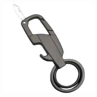 钥匙扣挂件男士多功能腰挂锁匙扣个性定制防丢号码牌带小刀可开瓶