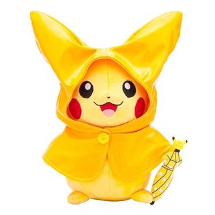 日本pokemon宝可梦神奇宝贝正版雨衣皮卡丘公仔玩偶娃娃毛绒玩具