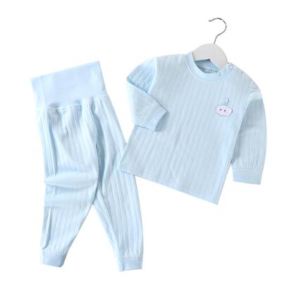 宝宝全棉无骨秋衣高腰护肚裤套装