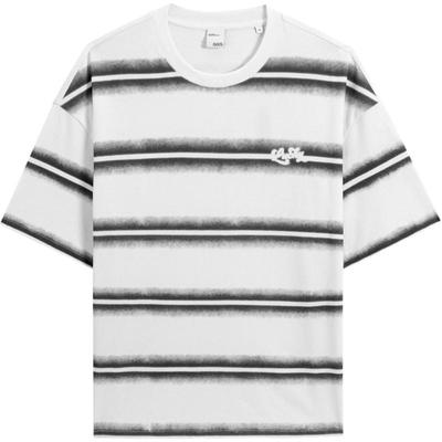 GXG男装 235g重磅条纹设计宽松休闲短袖T恤男士上衣 24年夏季品