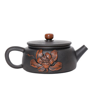 【杨镇老师】云南建水紫陶茶壶手工拉坯堆雕家用高档非坭兴陶紫砂