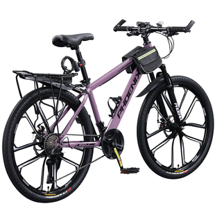 凤凰山地自行车成人男女学生官方旗舰变速单车碟刹越野减震青少年