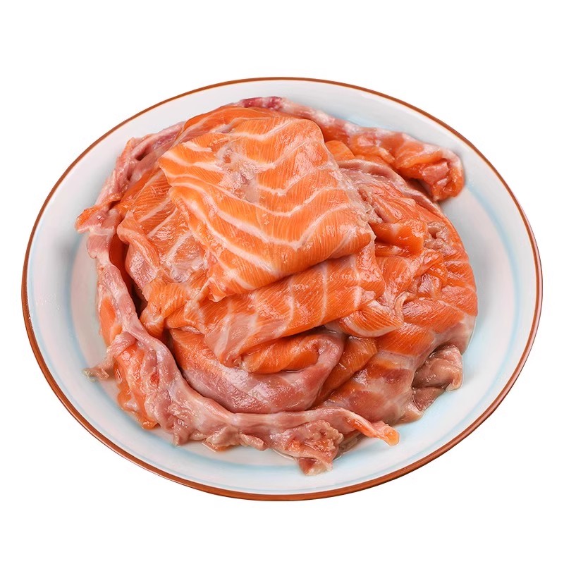 三文鱼边角料新鲜碎肉无刺无骨人吃挪威进口喂猫狗粮宠物零食辅食