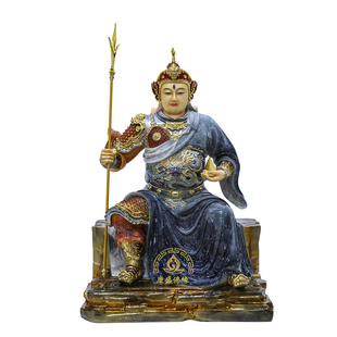 五显华光大帝神像三只眼灵官马王爷16寸19寸马天君汉白玉家用摆件