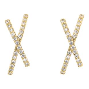 AIR-HORIZON交叉耳钉x型字母耳环女ins风气质轻奢小众高级感耳饰