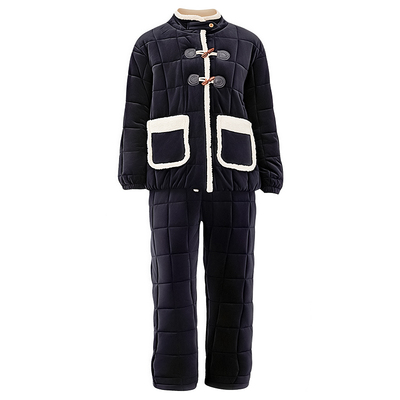 诺曼蒂克女水貂绒英伦复古家居服