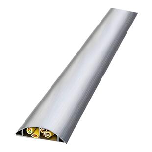 明线铝合金半圆走地线槽不锈钢金色明装美化贴地面弧形防踩家用