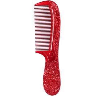 红色喜梳一对龙凤结婚用陪嫁木梳上头梳子镜子套装新娘新婚嫁用品