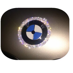 适用于宝马镶钻5系改装3系1系x1x3x4x6钻石珍珠前后车标装饰贴钻