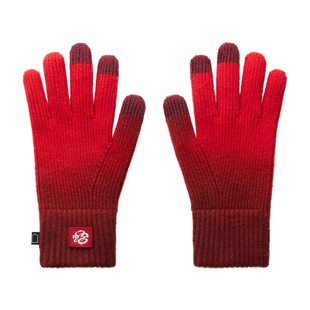 蕉内红色计划朱敬一联名男女新年礼物保暖触屏手套冬季情侣本命年