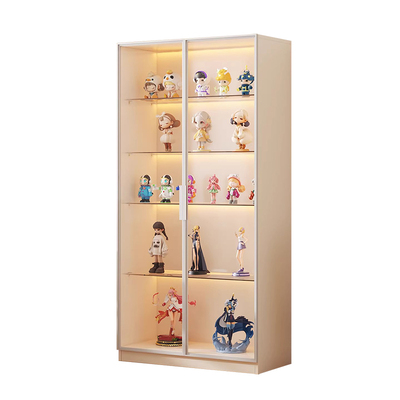 手办展示柜带灯定制包安装玻璃模型展示架防尘收纳柜家用展示柜