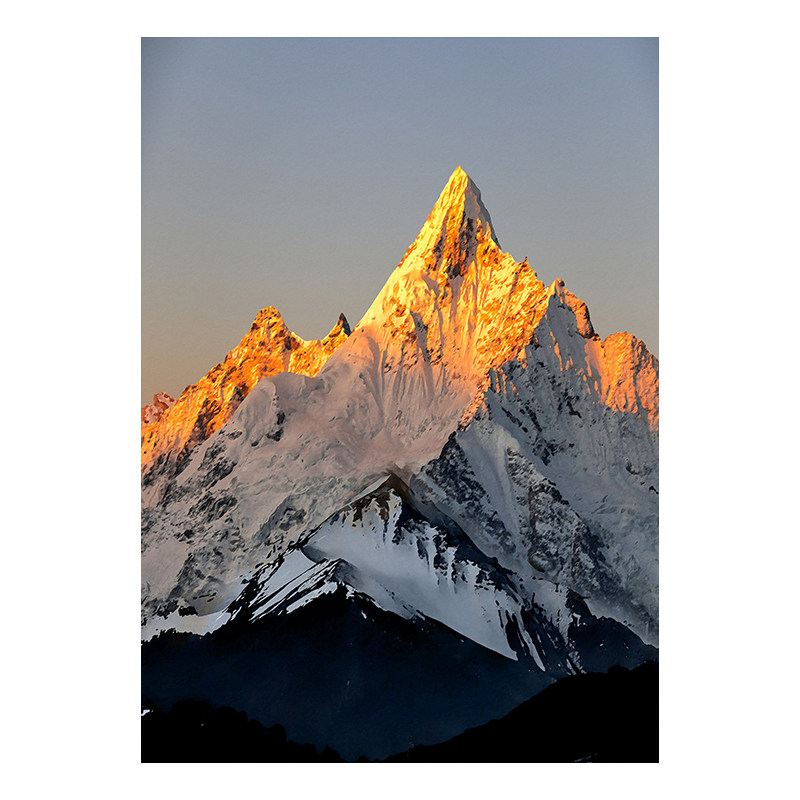 简约雪山风景客厅背景墙装饰画