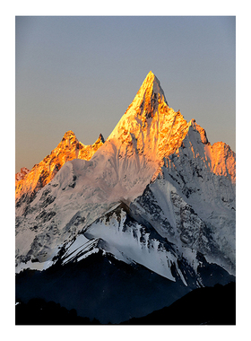 简约雪山风景客厅背景墙装饰画