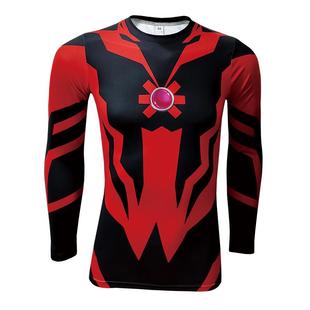 捷德尊王 钢燃机敏紧身衣 初代衣服T恤成人极恶贝利亚T恤 奥特曼