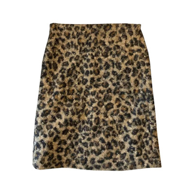 加厚羊羔毛豹纹半身裙女短裙靴裙