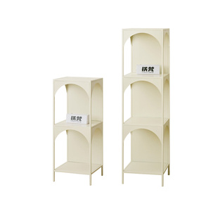 铁艺客厅落地置物架靠墙书架角落书柜杂物收纳陈列架展示柜一体