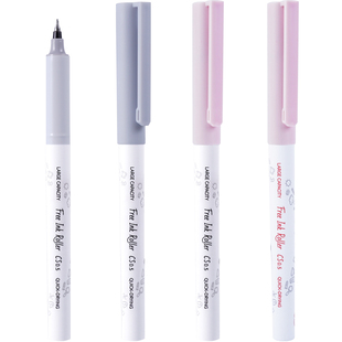 白雪黑色中性笔直液式走珠笔速干学生用水笔0.5mm考试专用笔老师签字笔CS笔头红笔刷题作业神器碳素黑笔1277A