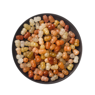 天然新疆黄龙玉石金丝玉多宝多色小葫芦diy手链项链饰品小配件