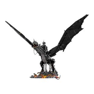 【高砖零件】魔戒指环王戒灵龙堕落妖兽拼装积木新款玩具摆件