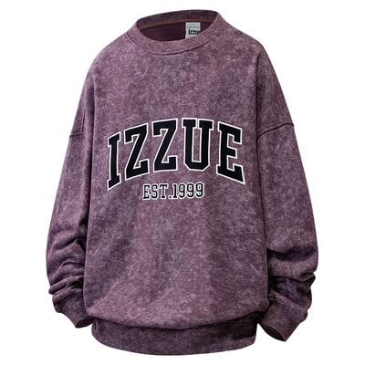 ITizzue雪花纹刺绣重磅卫衣