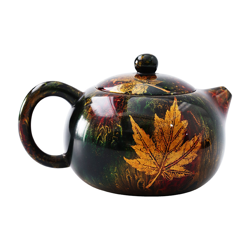 非遗手工大漆西施壶紫砂泡茶壶