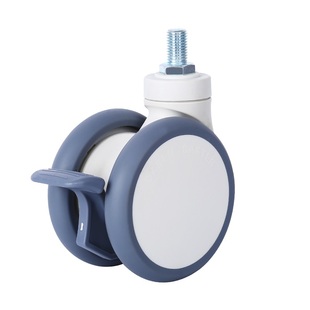 3寸4寸5寸医用医疗病床美容仪器护理床配件静音双片脚轮万向轮子